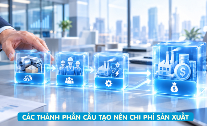 Chi phí sản xuất cấu tạo bởi 3 thành phần chính - TOPI