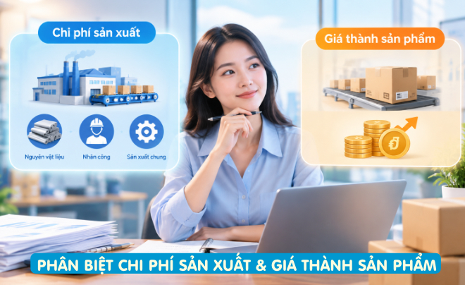 Chi phí sản xuất được dùng làm căn cứ để tính giá thành sản phẩm - TOPI