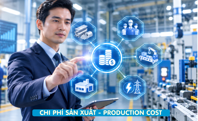 Chi phí sản xuất là tổng số tiền hao phí để tạo ra sản phẩm trong một kỳ - TOPI