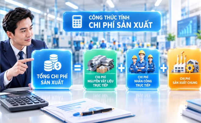 Công thức tính chi phí sản xuất - TOPI