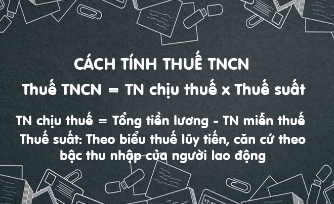 Công thức tính thuế TNCN