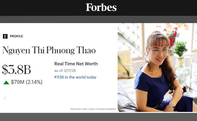 Nguyễn Thị Phương Thảo là nữ tỷ phú tự thân và thuộc TOP giàu nhất Việt Nam