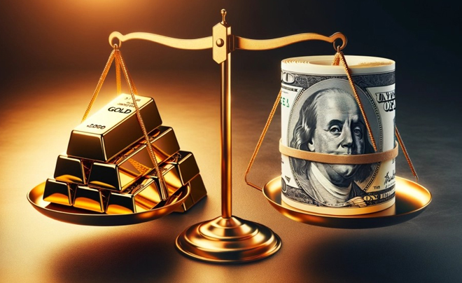 Sức mạnh của đồng USD thường ngược hướng với giá vàng - TOPI