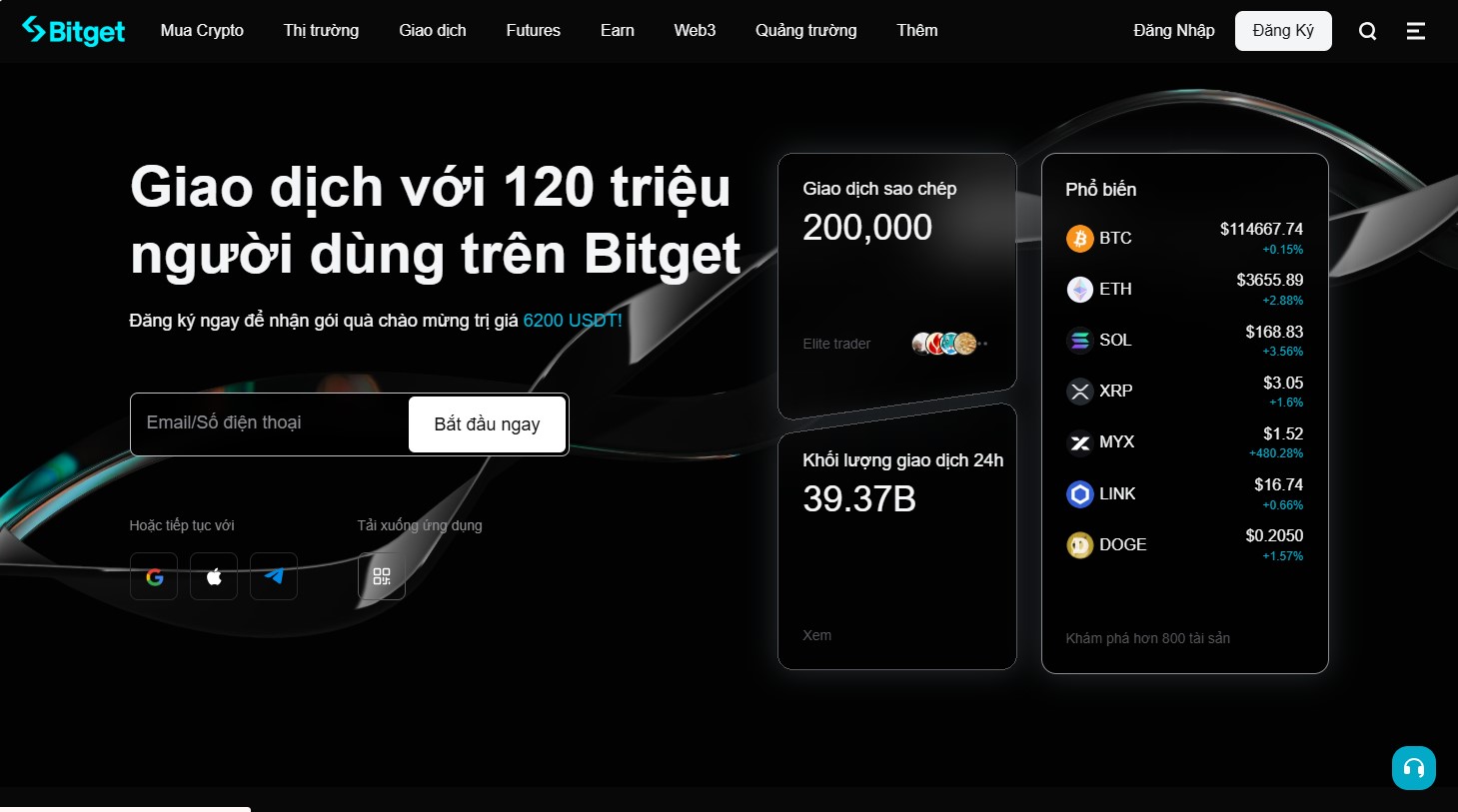 Bitget – Sàn Giao Dịch Tiền Điện Tử & Cổng Vào Web3 Toàn Diện