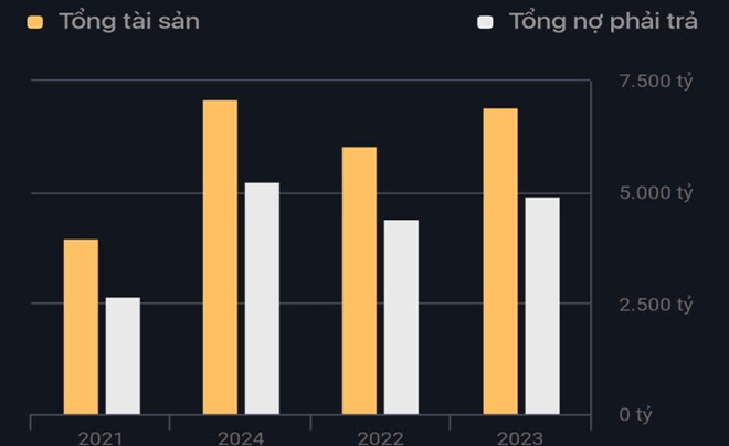 Cấu trúc tài sản của CTR trong những năm trở lại - TOPI