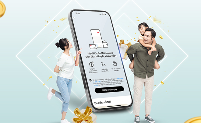 Cha mẹ có thể đăng ký tài khoản ngân hàng online cho con - TOPI