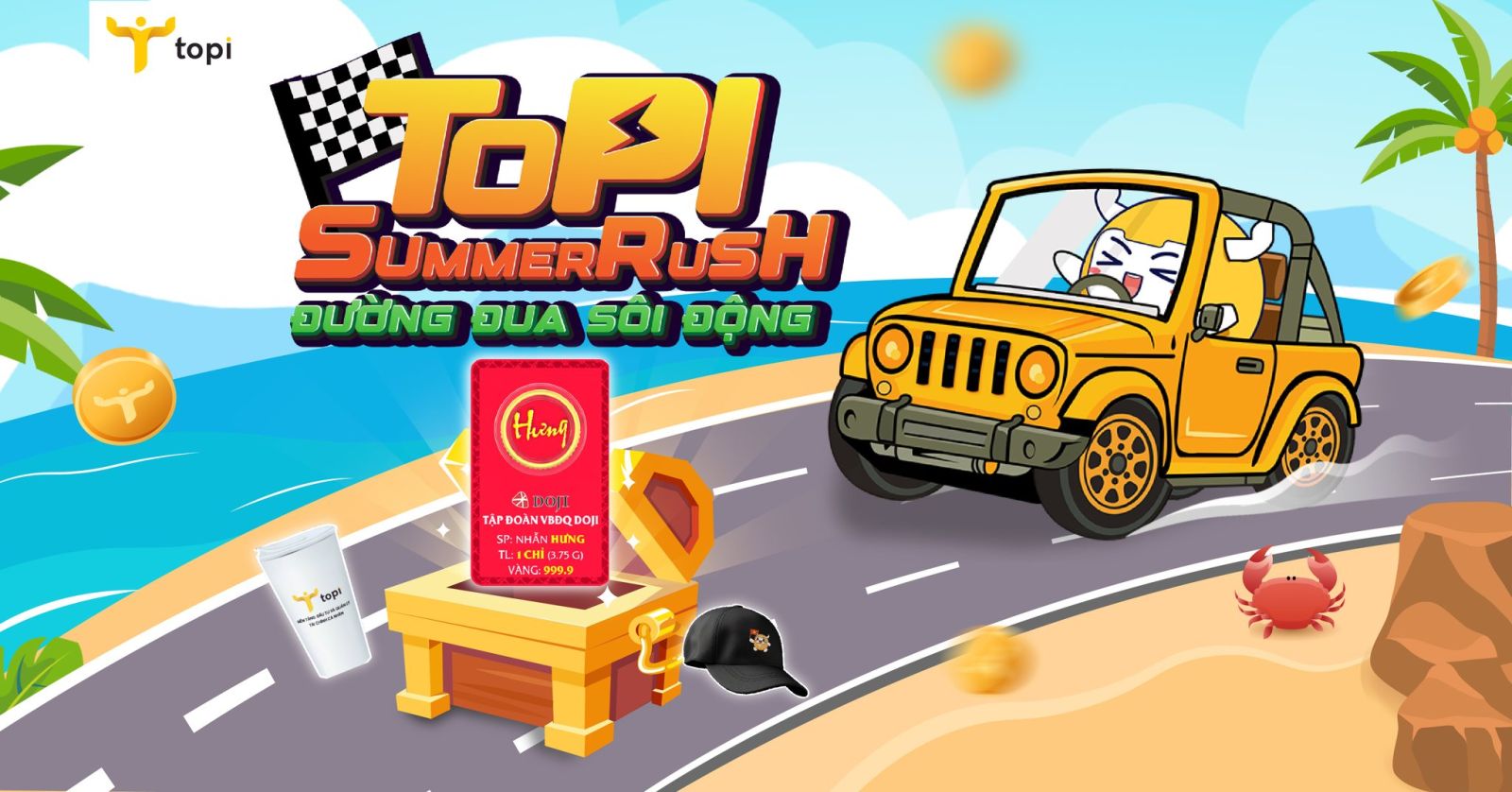 MINI GAME HẤP DẪN: TOPI SUMMER RUSH - ĐƯỜNG ĐUA SÔI ĐỘNG - BANNER