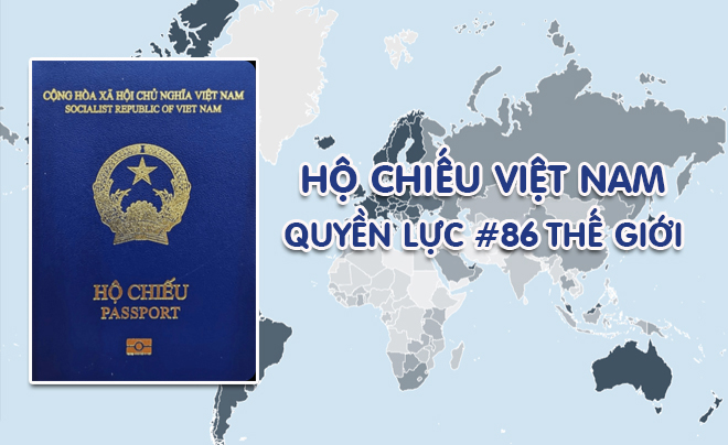 Hộ chiếu Việt Nam xếp thứ 86 theo Henley Passport Index 2026