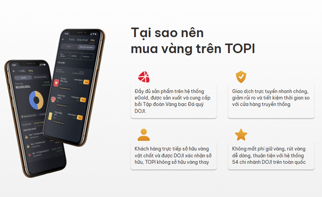 Mua vàng vật chất online tiện lợi, không cần đến cửa hàng - TOPI