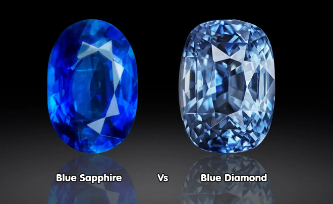 Phân biệt đá Sapphire xanh và kim cương xanh - TOPI