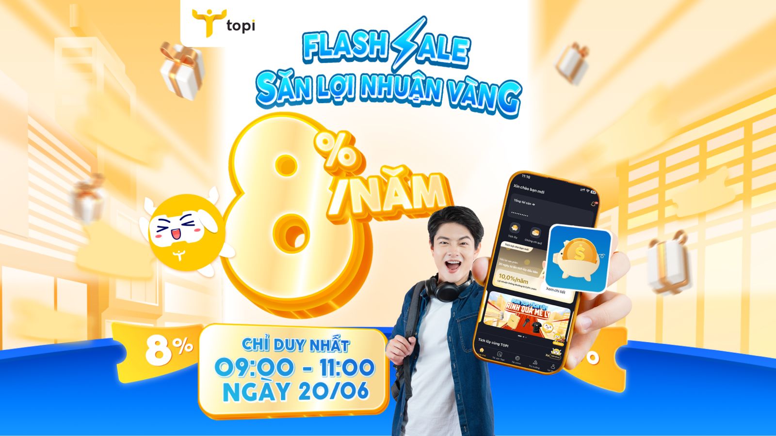 THÁNG 6/2025 RỘN RÀNG - SĂN LỢI NHUẬN VÀNG 8%/NĂM CÙNG TOPI