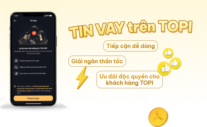 Thủ tục vay online đơn giản, giải ngân nhanh chóng - TOPI