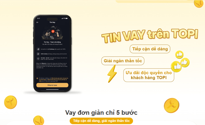 TIN VAY – giải pháp tiếp sức tài chính thông minh, an toàn - TOPI