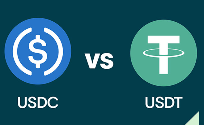 USDT và USDC đều được neo giá trị với đồng đô la Mỹ theo tỉ lệ 1:1 - TOPI